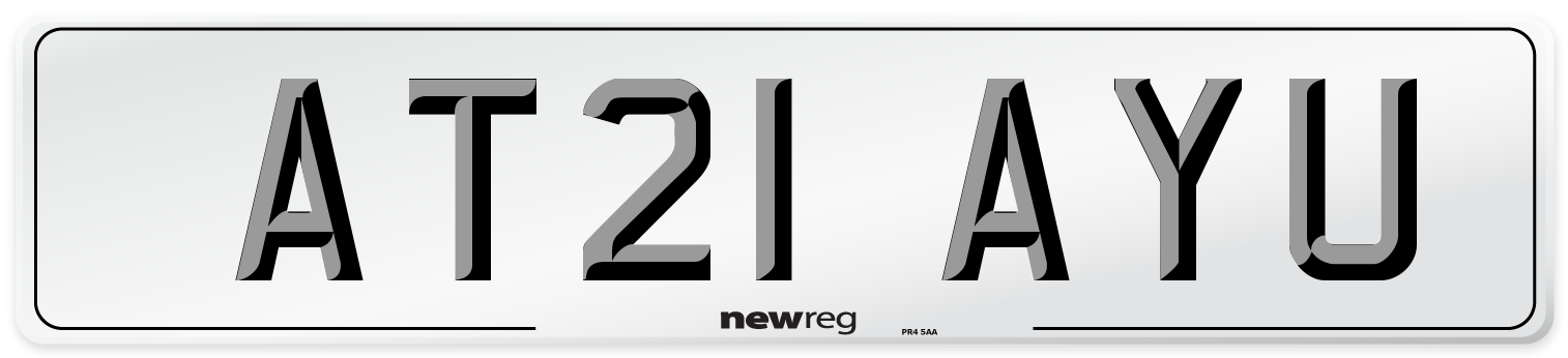 AT21 AYU Number Plate from New Reg